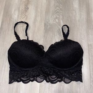 PINK black bralette size XS
